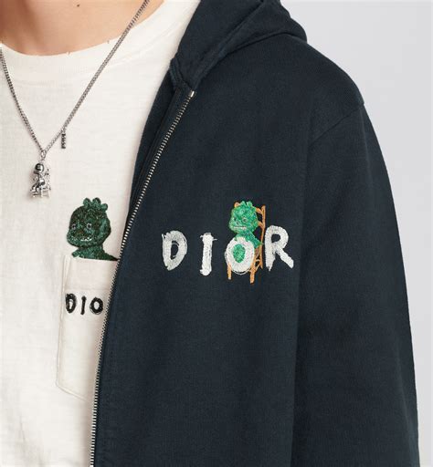 dior tag hooded sweatshirt